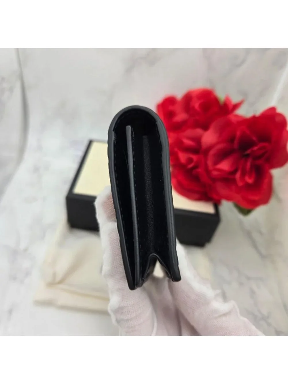 ★SOLD★ Gucci Business Card Holder Case GG Leather - Picture 8 of 14